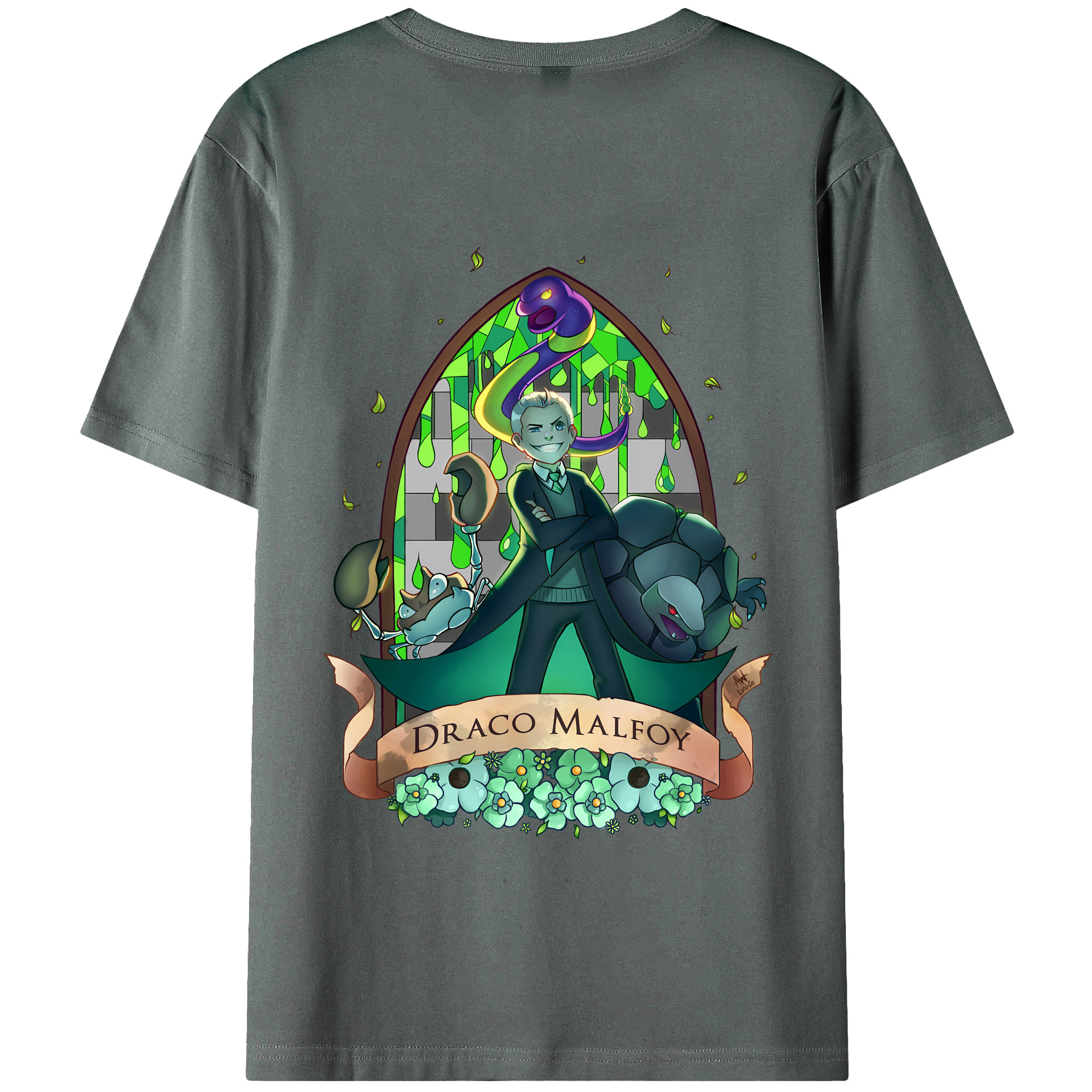 （画像用） Harry Potter ハリー・ポッターシリーズ 綿100％ メンズ半袖Tシャツ（バックプリント） 通気性